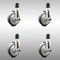 Service Caster 5 Inch 316SS Thermoplastic Rubber Swivel 1-7/8 Inch Stem Caster Set Brake SCC SCC-SS316EX20S514-TPRB-TLB-178-4 - alternate 1